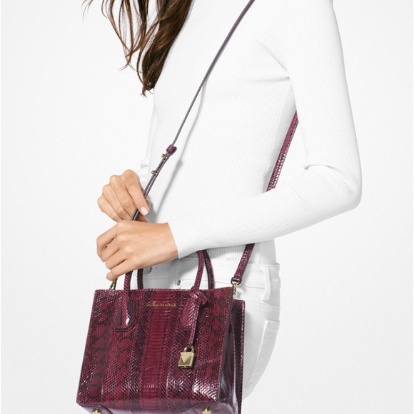 Michael Kors Riley Merlot Satchel Only - Picture 8 of 8